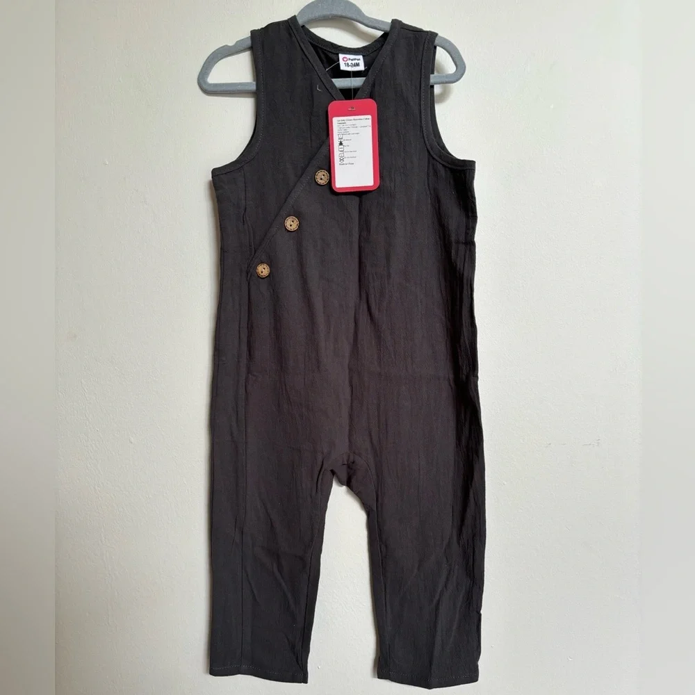 2pc bundle unisex 100% cotton Jumpsuits size 18m NWT - Picture 1 of 3